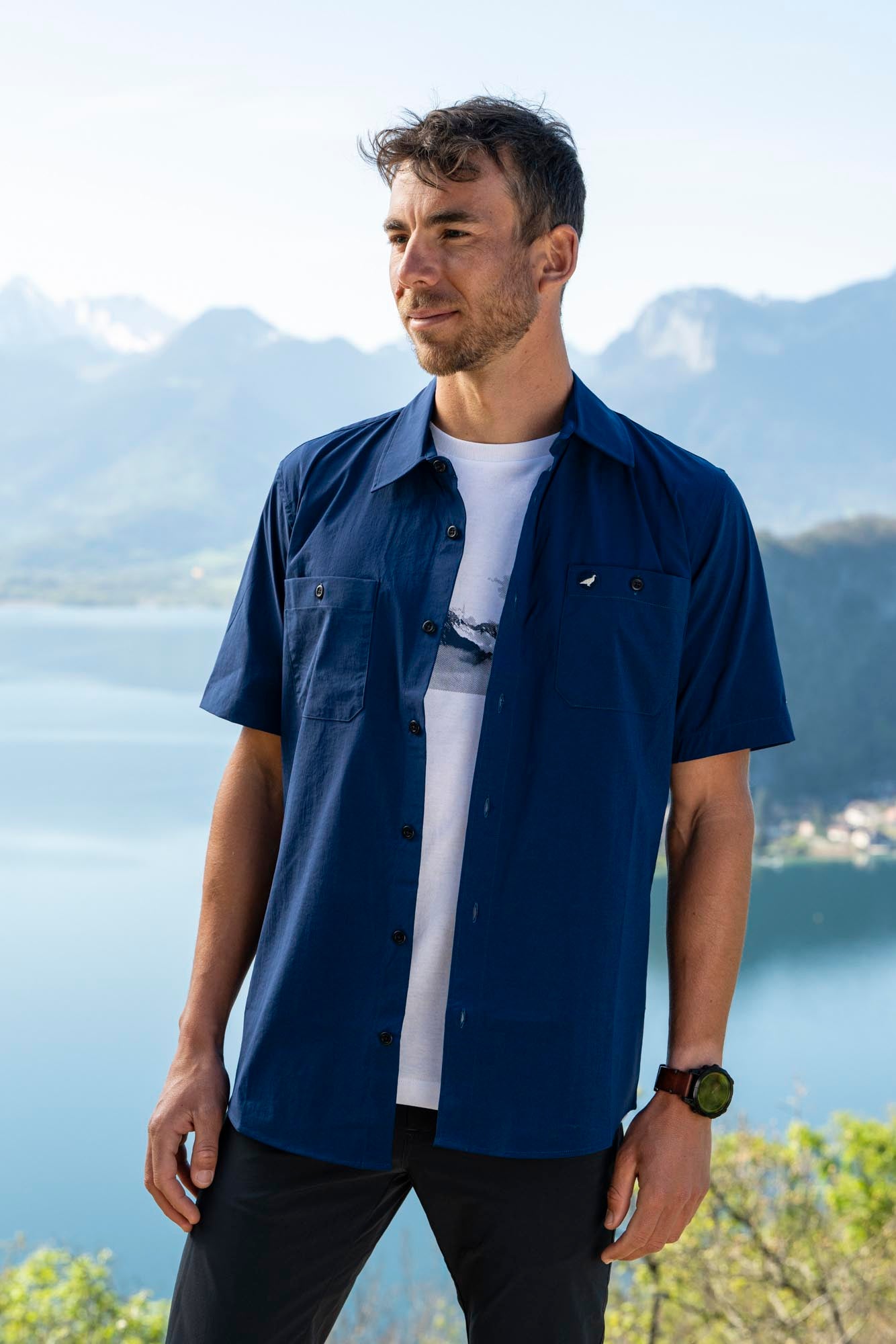 Chemise boutonnée stretch - Boss - Homme