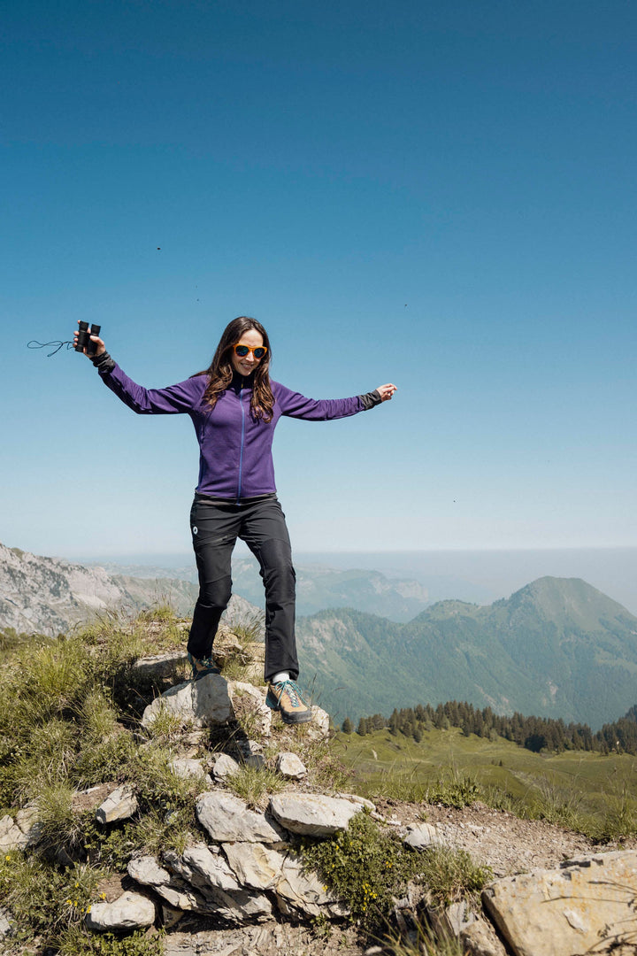 Polaire Technique Montagne Femme GELINOTTE - Prune